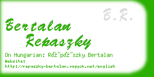 bertalan repaszky business card